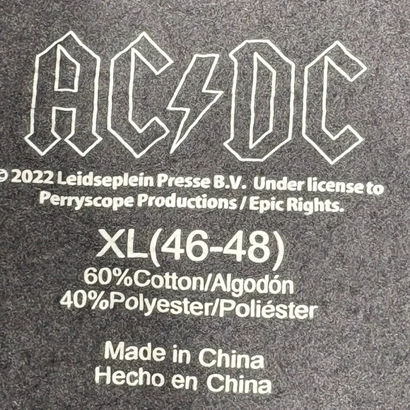 AC/DC Heavy Metal Rock Band Split Graphic Crewneck Sweatshirt Size X-Large - Picture 4 of 5